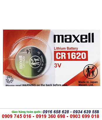 Maxell CR1620; Pin 3V lithium Maxell CR1620 chính hãng Maxell nhập khẩu